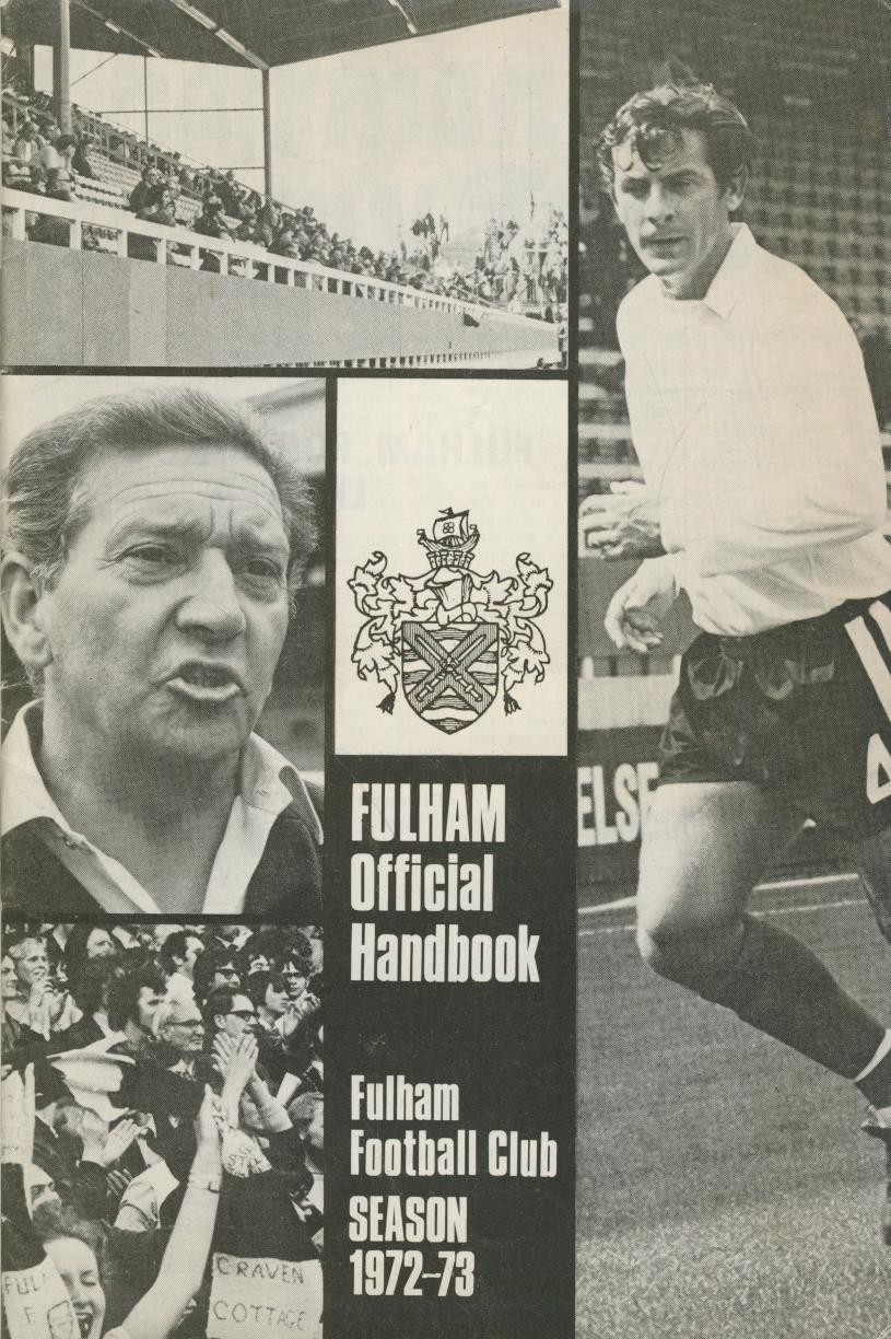 FULHAM FOOTBALL CLUB OFFICIAL HANDBOOK 197273 Football Club Annuals