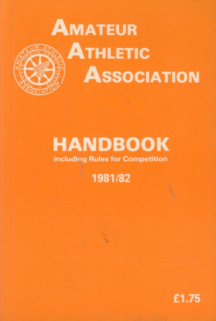 AMATEUR ATHLETIC ASSOCIATION HANDBOOK 1981/82 General Athletics Books
