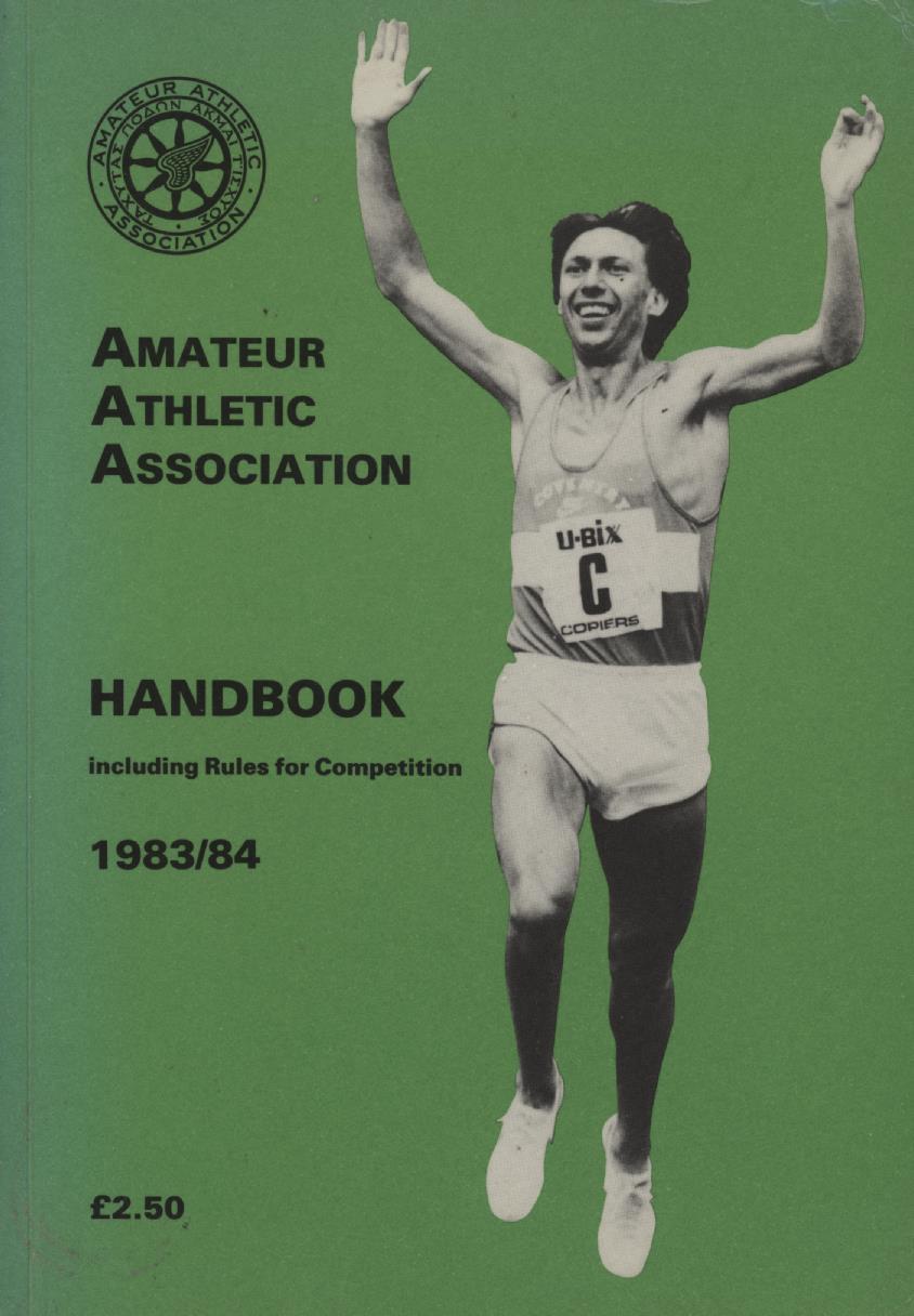 AMATEUR ATHLETIC ASSOCIATION HANDBOOK 1983/84 General Athletics Books