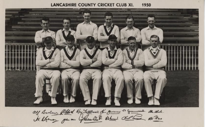 LANCASHIRE 1950 CRICKET POSTCARD Cricket Teams Postcards