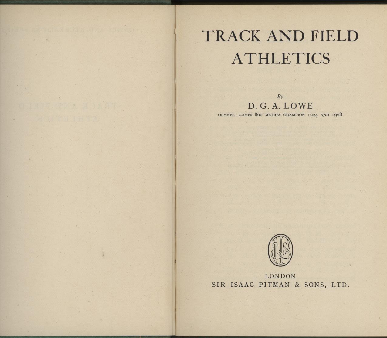 TRACK AND FIELD ATHLETICS General Athletics Books