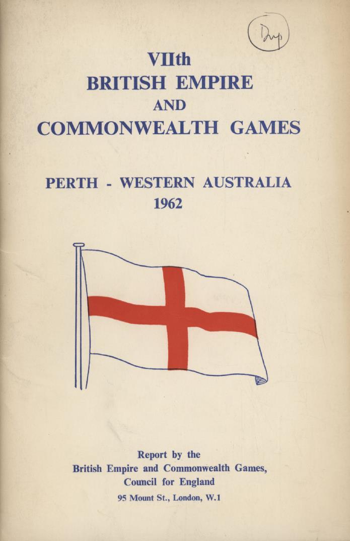 VIITH BRITISH EMPIRE AND COMMONWEALTH GAMES PERTH 1962 COUNCIL FOR
