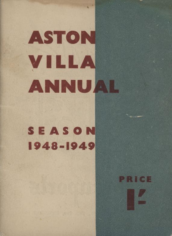 ASTON VILLA FOOTBALL CLUB OFFICIAL HANDBOOK 194849 Football Club