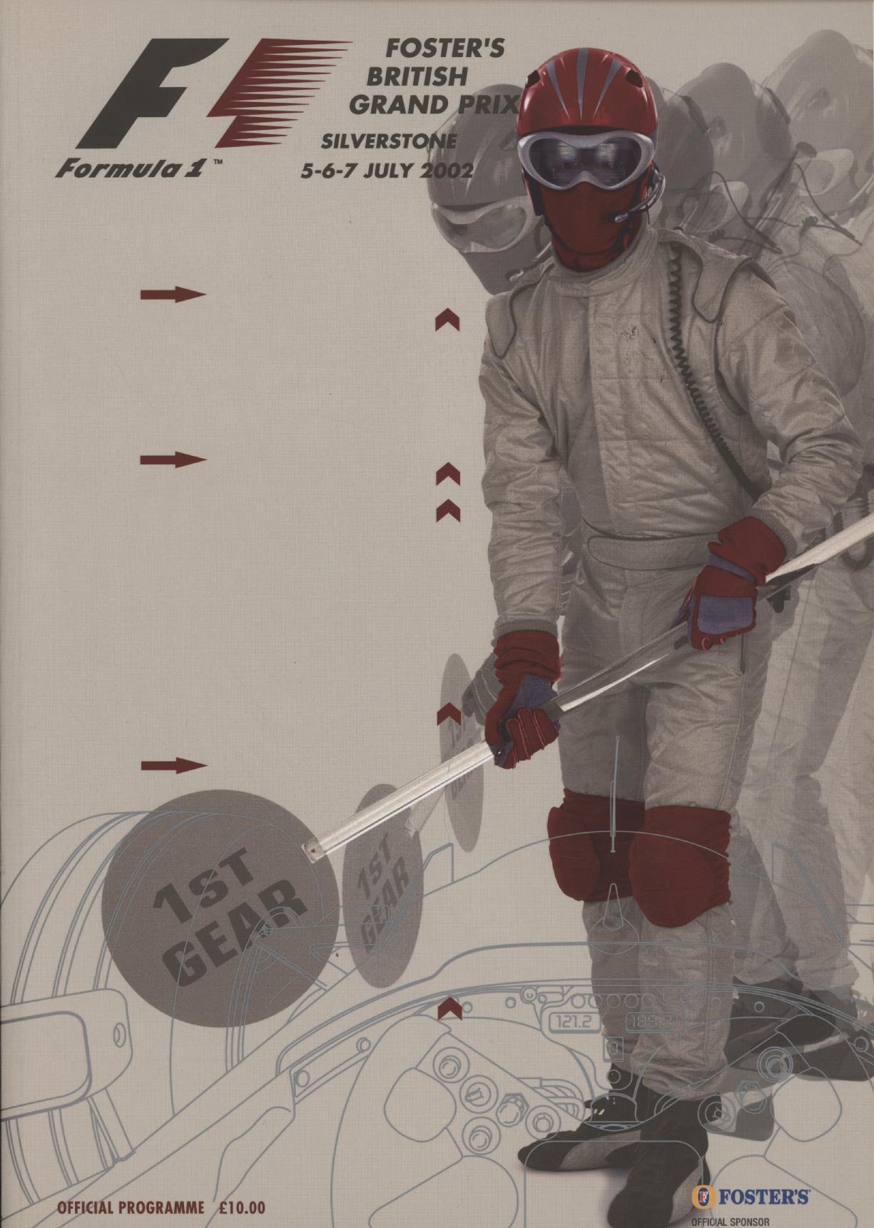 FORMULA 1 BRITISH GRAND PRIX SILVERSTONE OFFICIAL PROGRAMME 2002