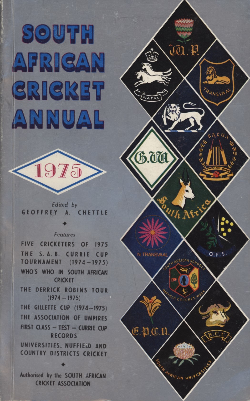 SOUTH AFRICAN CRICKET ANNUAL 1975 Overseas cricket annuals