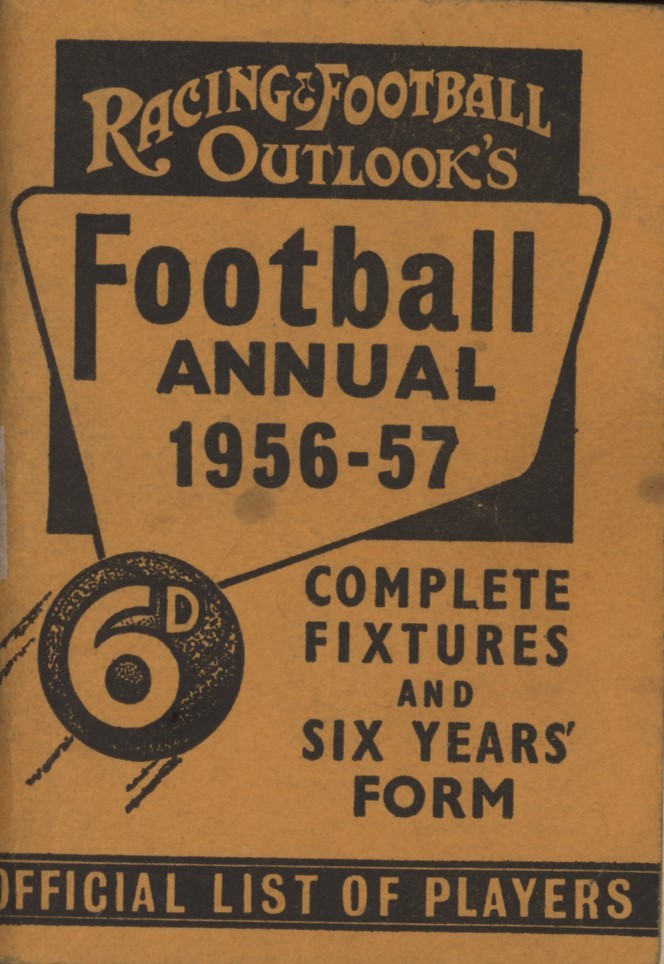 RACING & FOOTBALL OUTLOOK'S FOOTBALL ANNUAL 195657 Football Annuals