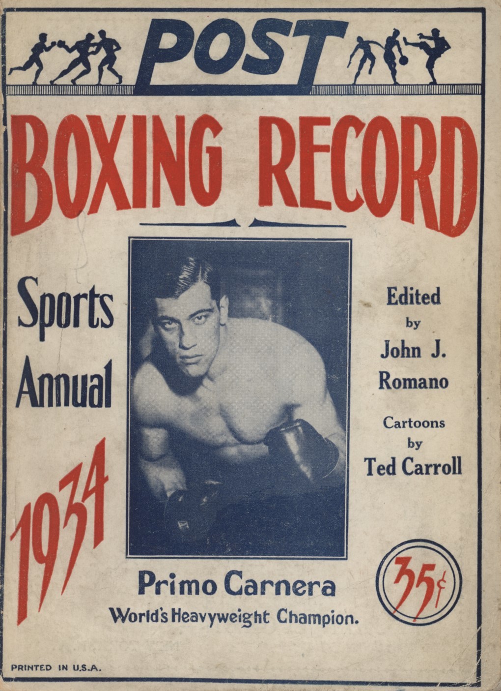 POST BOXING RECORDS & SPORTS ANNUAL 1934 Boxing Annuals