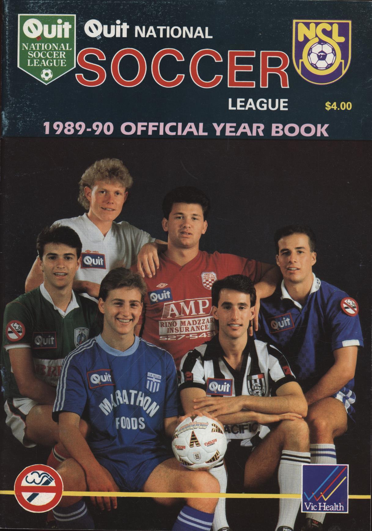 QUIT NATIONAL SOCCER LEAGUE 1989/90 OFFICIAL YEARBOOK (AUSTRALIA