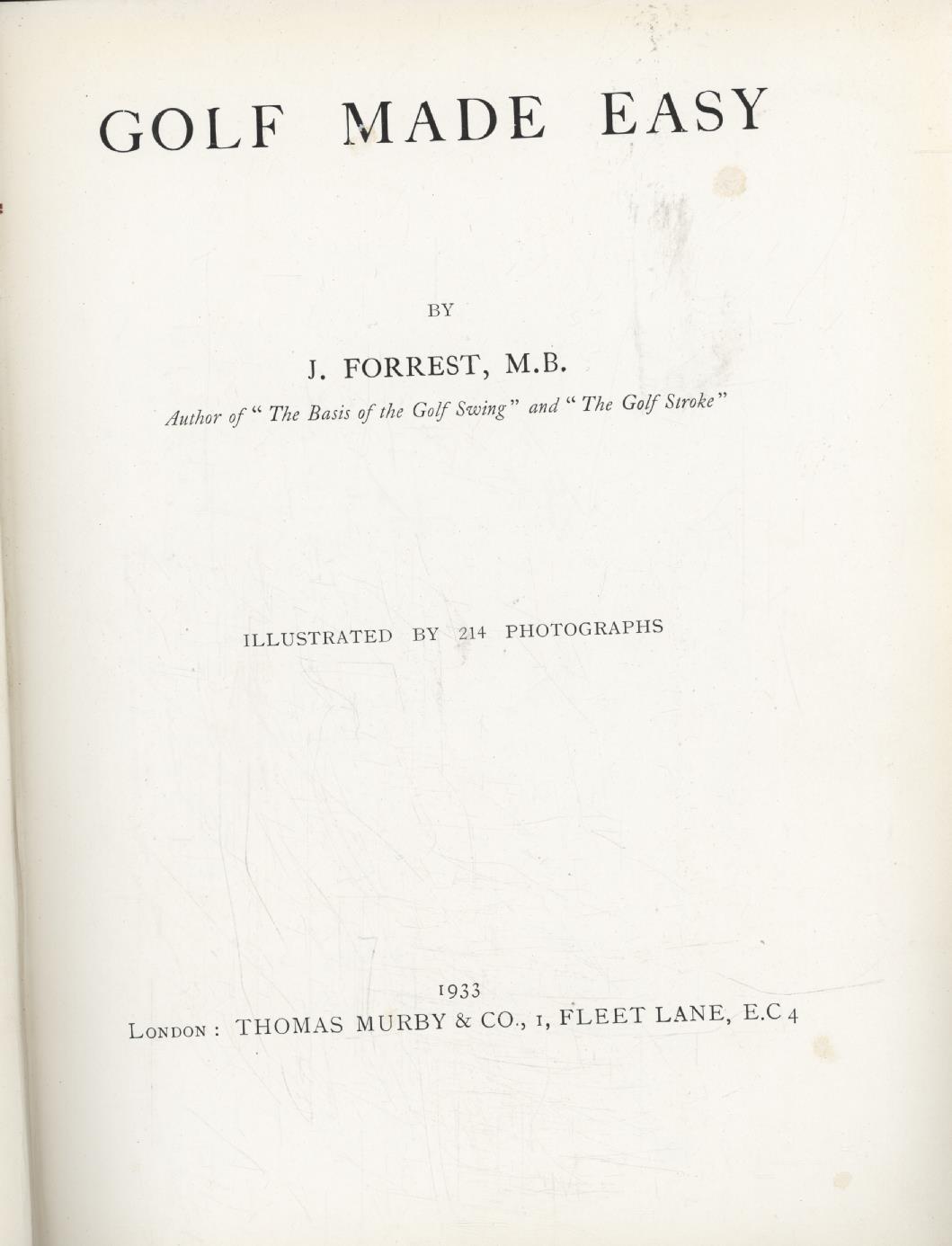 GOLF MADE EASY - Golf Instructional Books: Sportspages.com