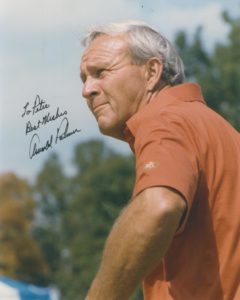 arnold palmer, golf, golf memorabilia, golf photograph, signed golf photograph